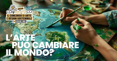 Mani che dipingono una rappresentazione artistica della Terra