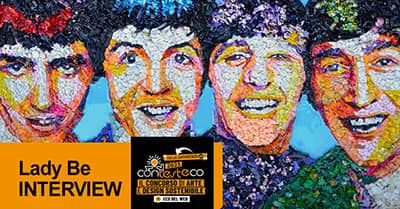 L’arte green dell’artista di riciclo creativo Lady Be